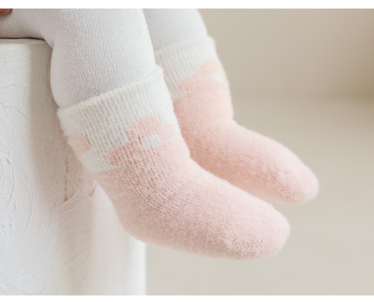 2023冬季新品新生儿宝宝袜子加厚加绒保暖婴儿袜子可爱卡通中筒袜详情25
