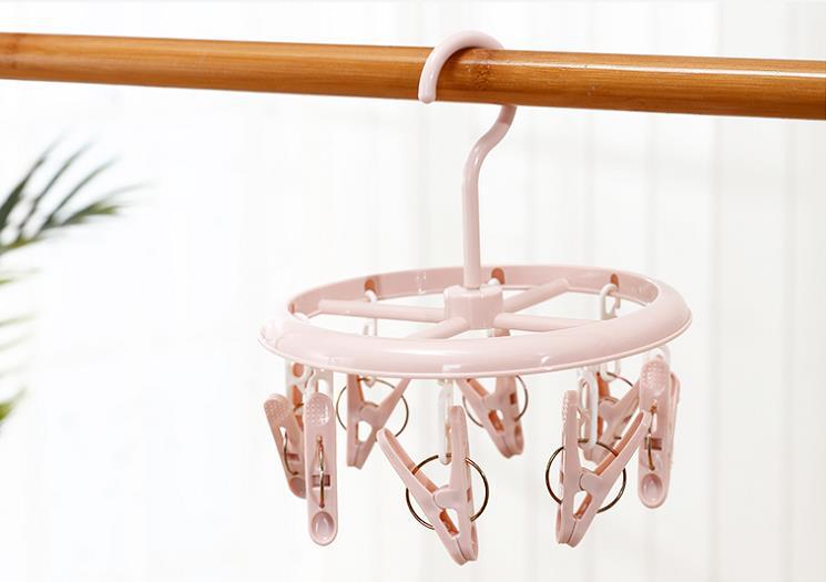 现代简约塑料日用百货粉红色衣架厂家批发详情4