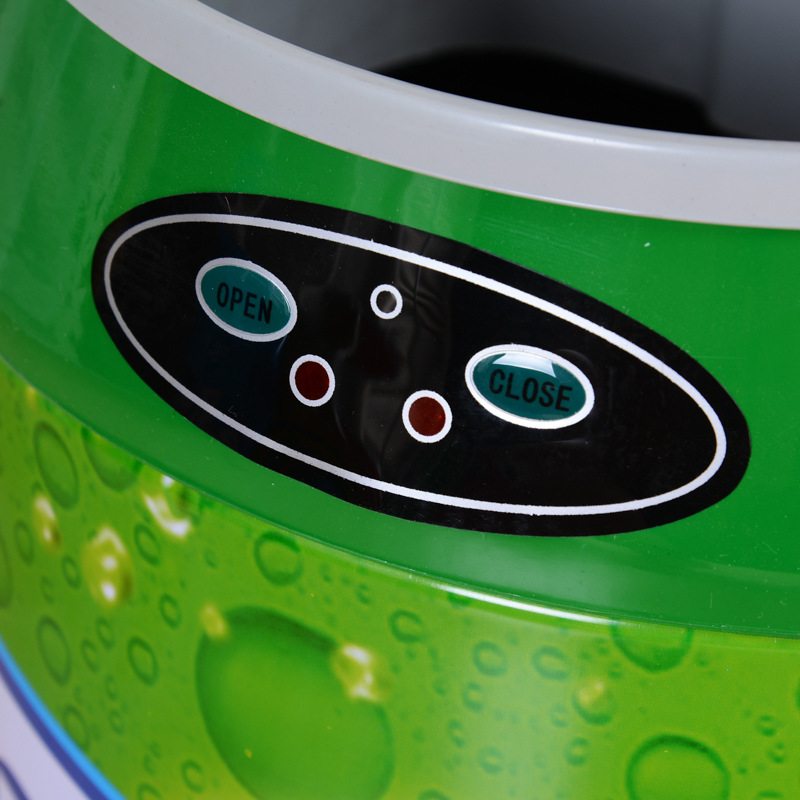 Home stainless steel trash can, creative round cola can, living room storage bucket, sensor-activated electronic trash can pic 17