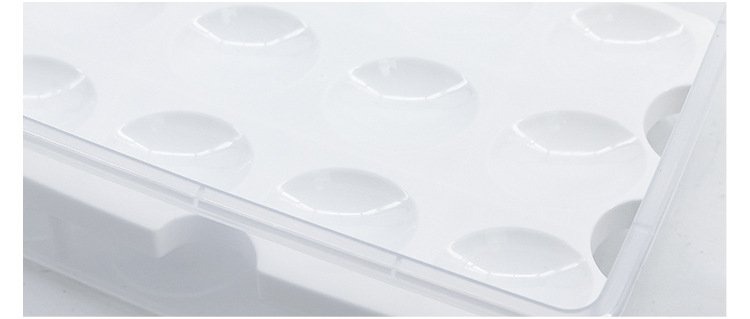Plastic preservation box, 24-compartment egg box, refrigerator preservation storage box, double-layer tray packaging box, egg box pic 3