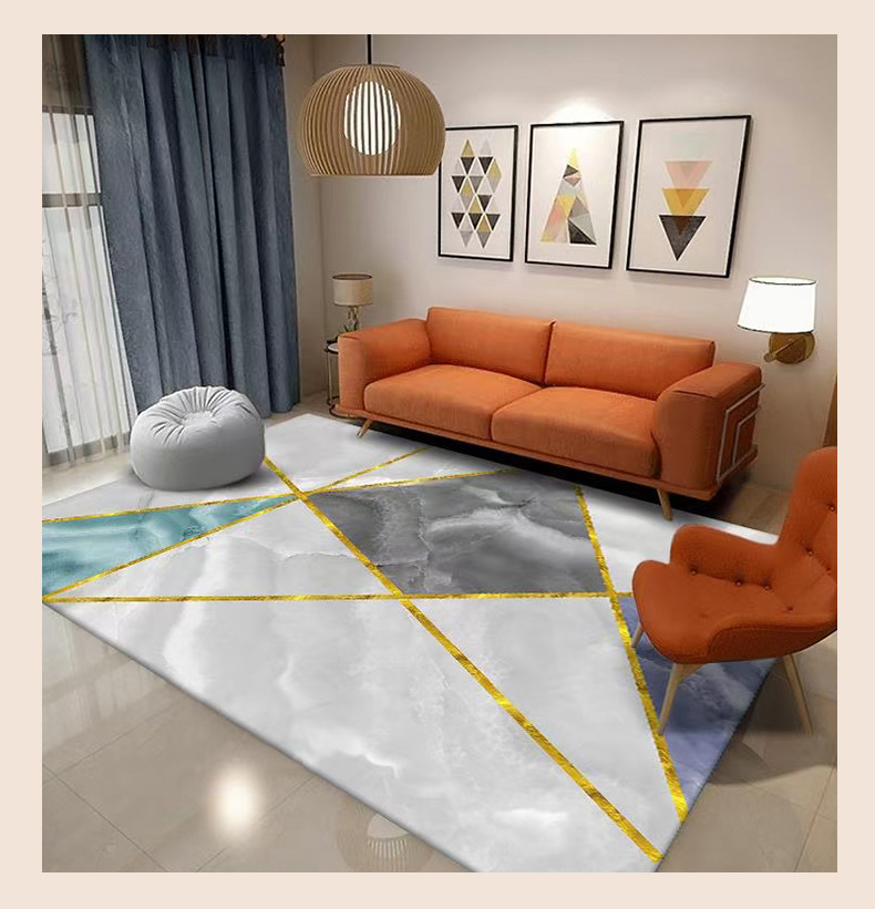 北欧风地毯地垫床边地毯入户门垫脚垫满铺客厅地毯 家用地毯地垫详情9