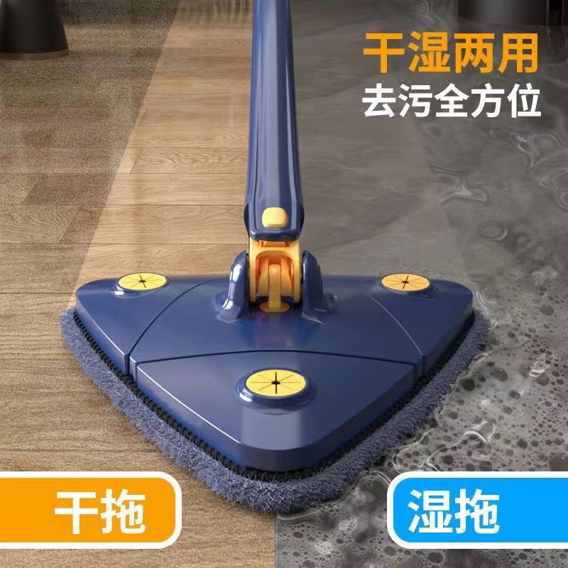三角除尘万能旋转拧水拖把家用多功能天花板懒人清洁三角拖把详情2