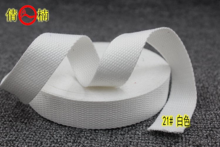 Factory direct supply and in stock: 25mm wide black and white colored cotton woven straps, canvas belts, luggage, hand-held shoulder straps, binding straps, clothing, shoes, hats, decorative accessories pic 16