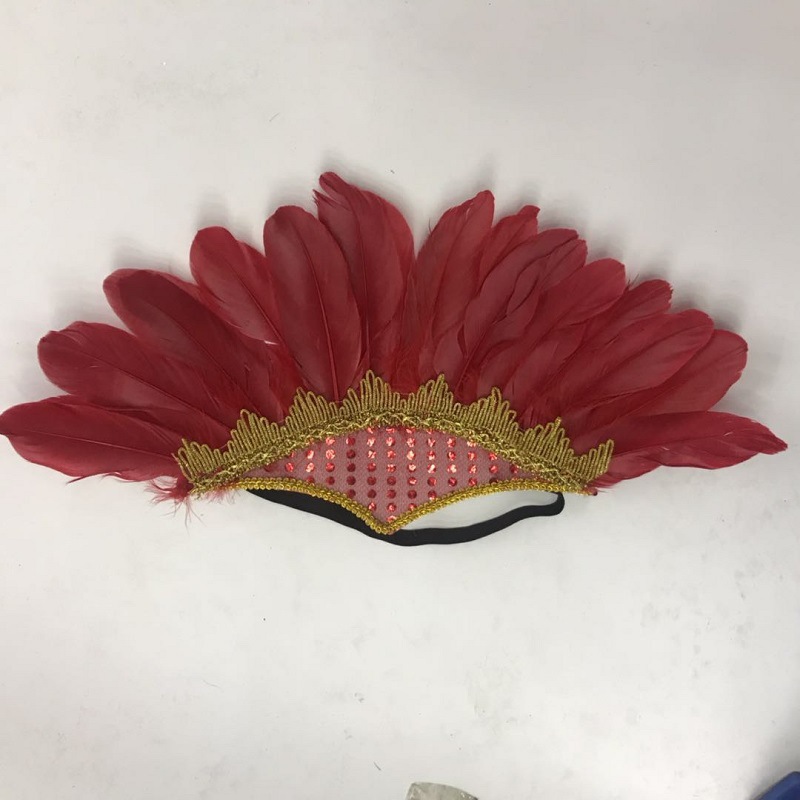 Real photo manufacturer wholesale exotic style real feather headwear, headbands, stage performance dance props, clothing accessories, fans, feather handicrafts pic 10