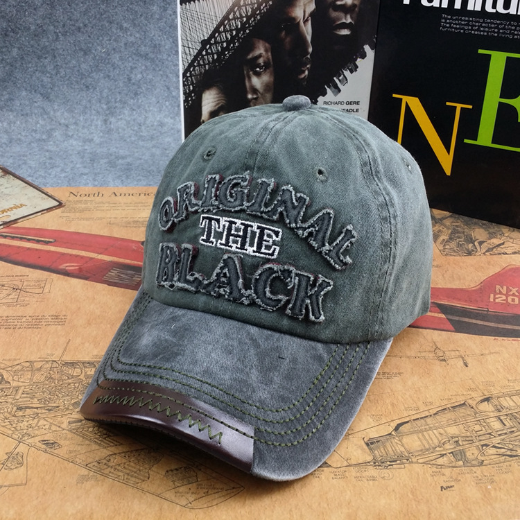 欧美水洗做旧牛仔棒球帽original black户外钓鱼鸭舌帽子外贸现货详情7