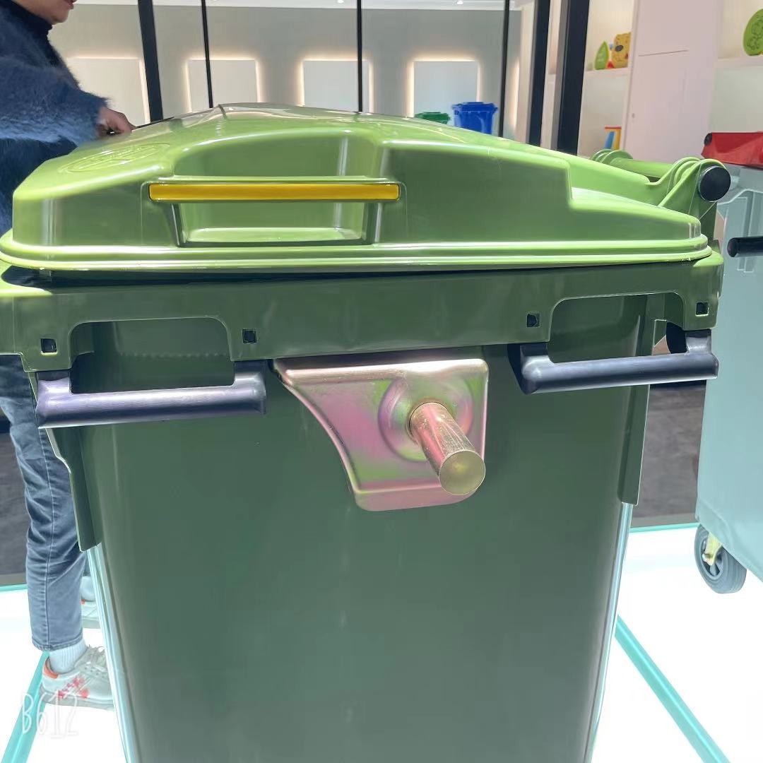 660L户外环卫垃圾车小区物业可挂车垃圾桶加厚塑料室外带轮详情5