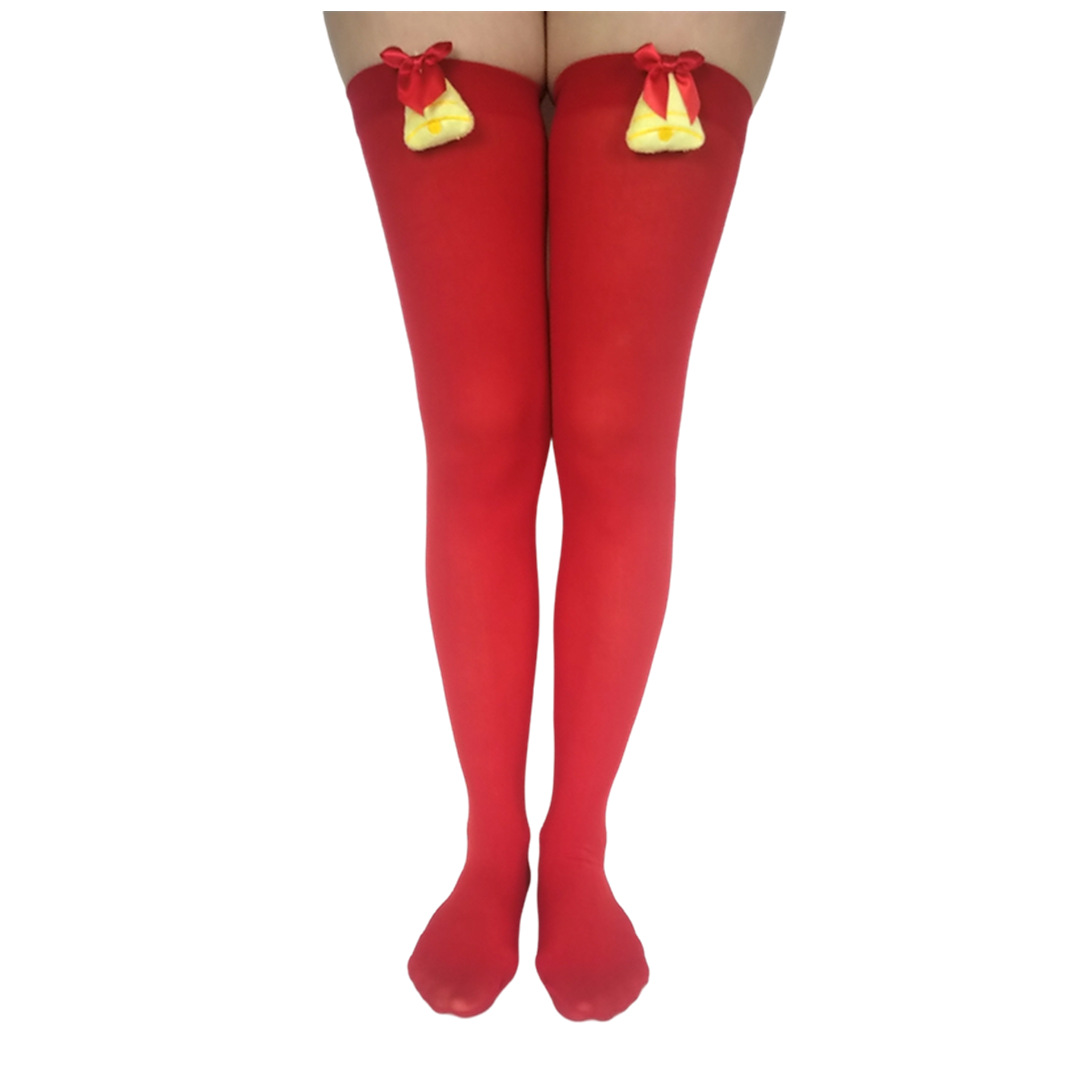 Suministro de fábrica calcetines de navidad ropa de fiesta accesorios calcetines de navidad sobre la rodilla medias de arco pic 7