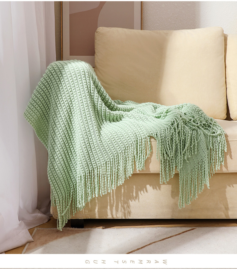Sofa blanket, cover blanket, office nap air conditioning blanket, bean blanket, knitted blanket, Bohemian nap blanket, bed end blanket pic 17