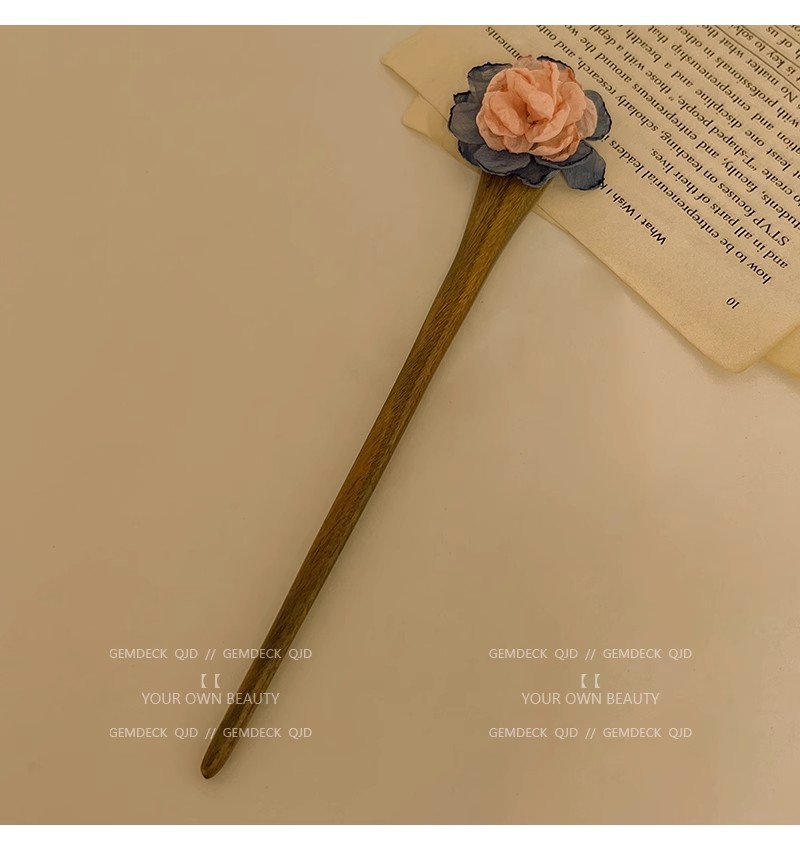 Dried flower hairpin, new Chinese-style high-end hairpin, wooden hairpin for women, ancient-style Hanfu headwear, Chinese-style walking hairpin pic 17