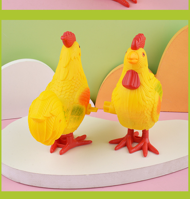 网红儿童发条大公鸡上链公鸡仿真跳跳动物男女孩益智玩具地摊批发详情8