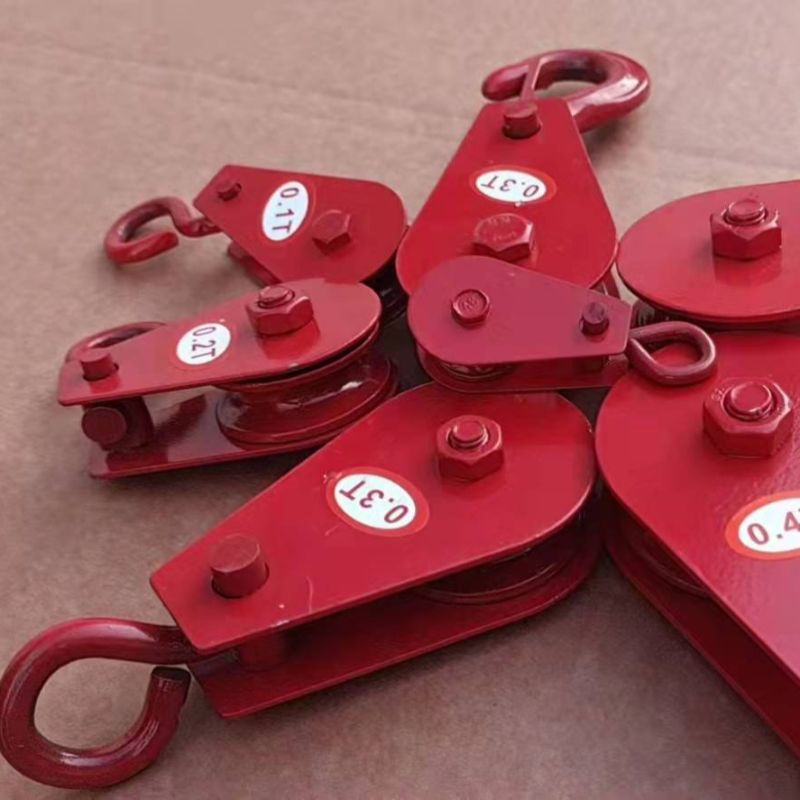 Micro red pulley, small weight lifting machine, single-wheel lifting line, fixed pulley, manual wire rope pulley, labor-saving lifting pulley pic 3