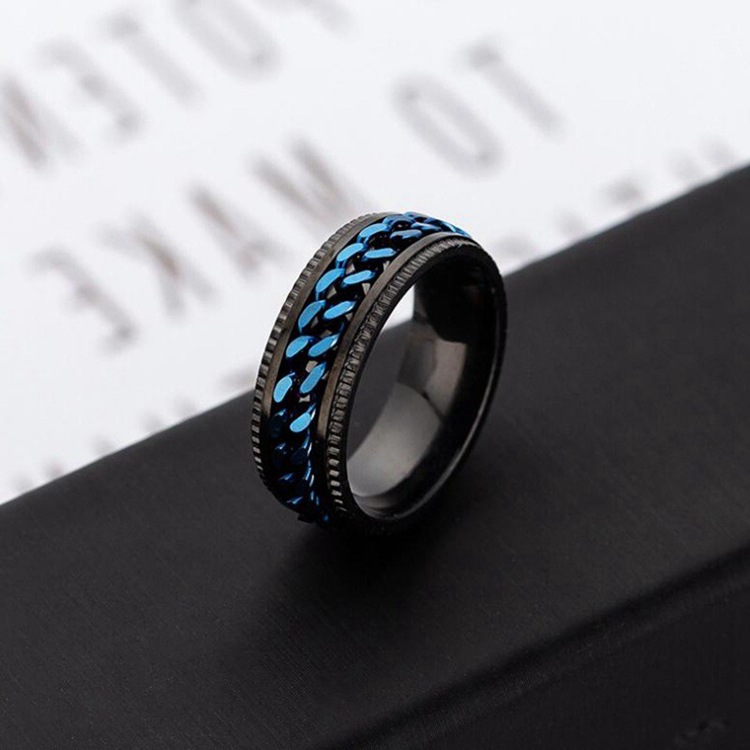 Cross-border Amazon bestseller titanium steel rotating ring, star and moon stress-relieving and anti-anxiety ring, European and American accessories/Chinese trend products pic 19