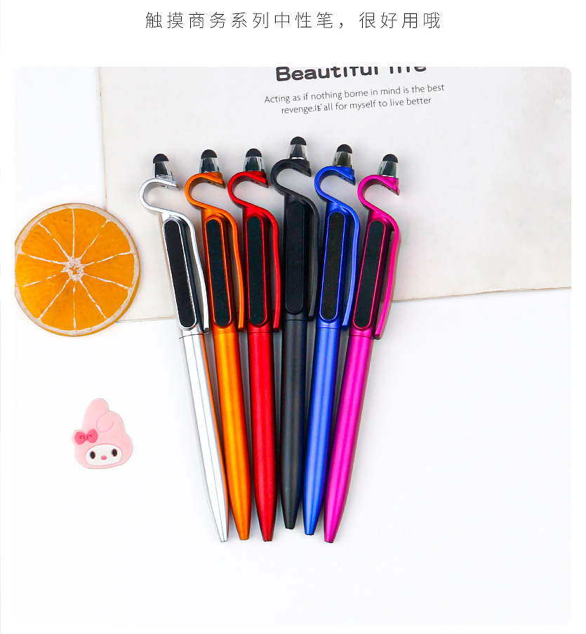 Business simple press ballpoint pen, touch pen, black 0.5mm signature pen, ballpoint pen, exam and office pen stationery pic 7