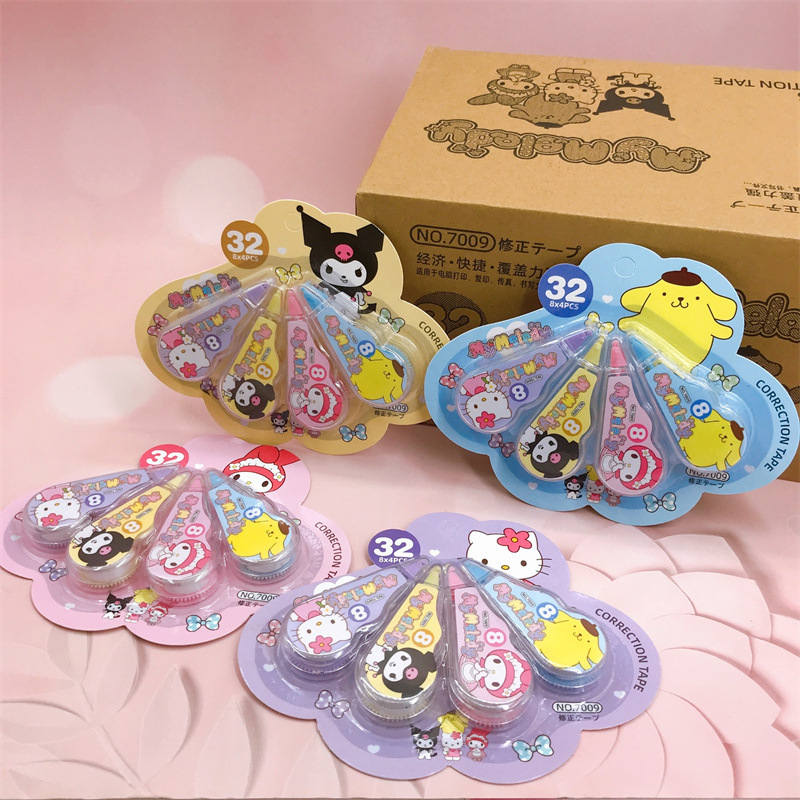 新款三丽鸥修正带学生可爱卡通美乐蒂四个装大容量涂改带改正带详情7