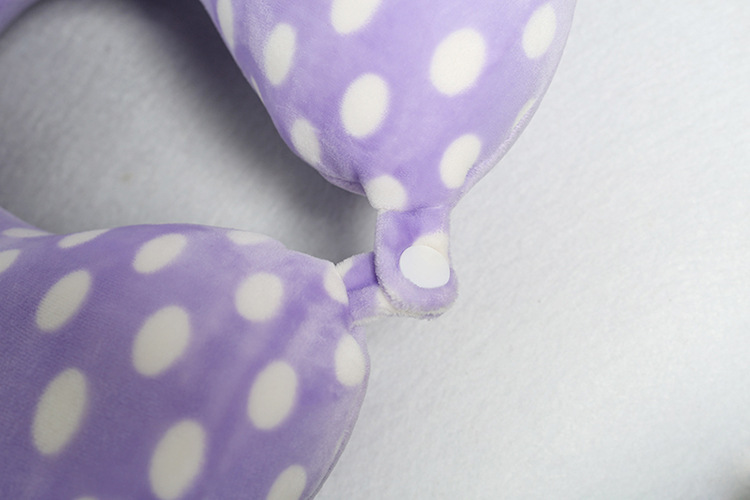 Dot Elastic fabric neck pillow, travel car office foam particle cartoon neck pillow, neck guard plush neck pillow pic 9