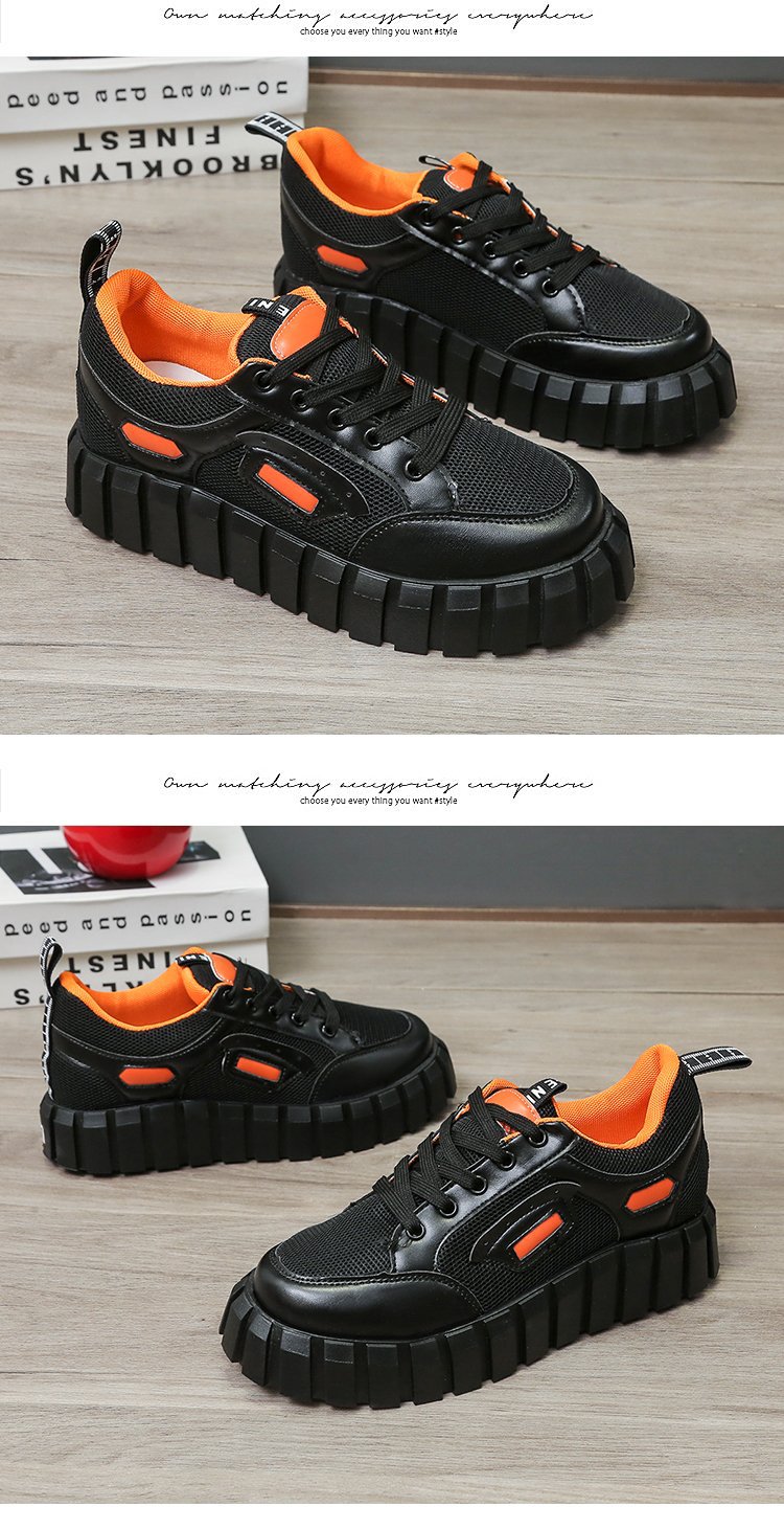 跨境外贸大码2021秋季新款街头时尚潮流圆头厚底女式休闲板鞋单鞋详情21