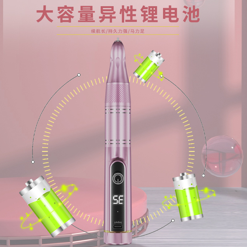 新款充电款35000转数显笔式打磨机修甲卸甲便携是打磨机详情2