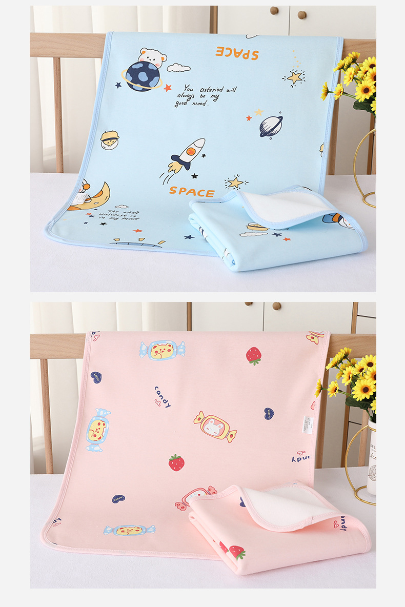 A类隔尿垫透气防水防滑新生儿护理垫防水小床单绵柔亲肤可机洗详情17