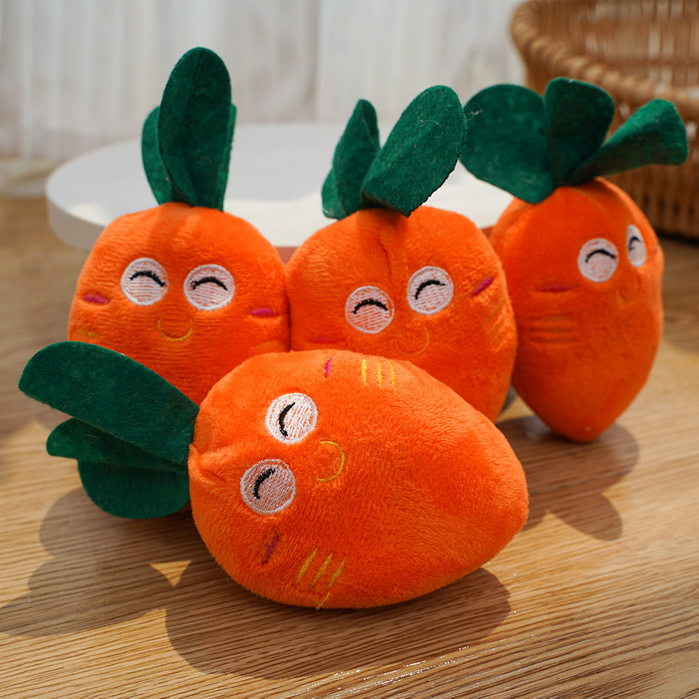Pet dog plush sound-making toy, bb calling pet cat toy, carrot plush toy, for pet toys pic 6