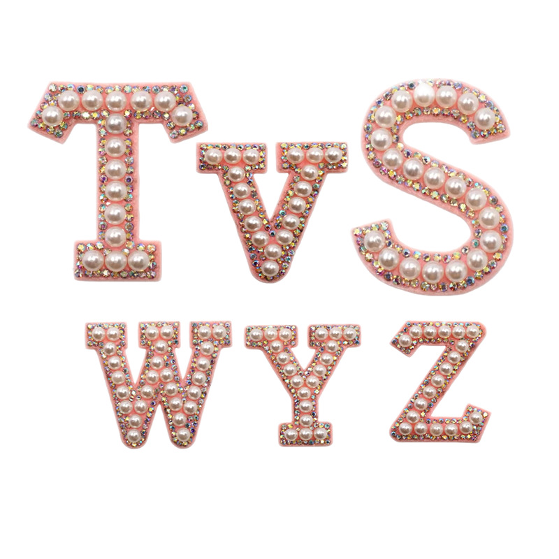 Cross-border hot diamond English pearl letter fabric pasted clothing accessories with adhesive backing 5mm pearl decoration factory DIY nail pearl wholesale pic 22