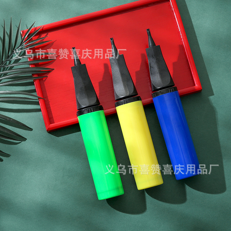 彩色手推气筒 气球充气泵手推气筒气球打气筒详情9