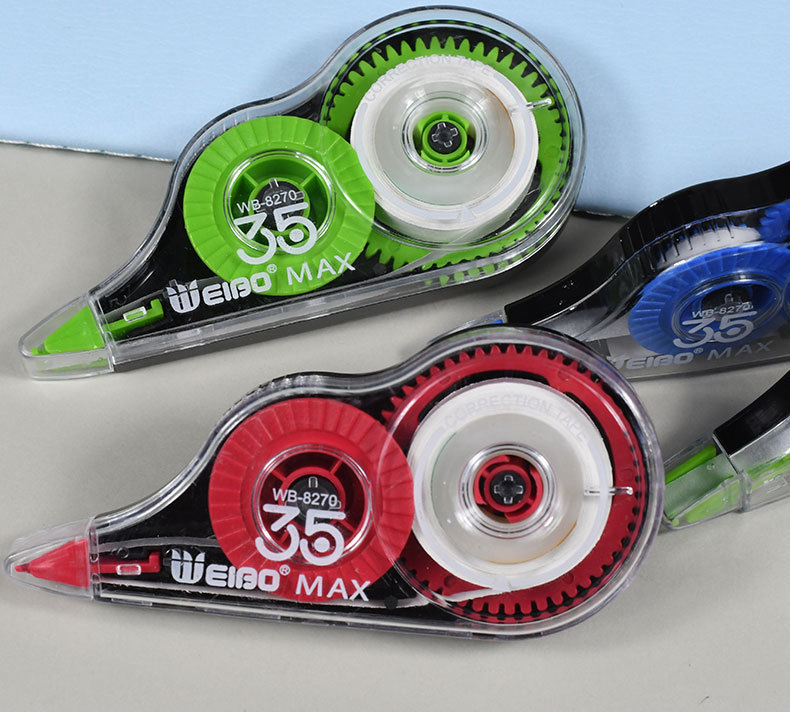 Wholesale of large-capacity and cost-effective 3-piece office stationery correction tape sets for students during decoration pic 13
