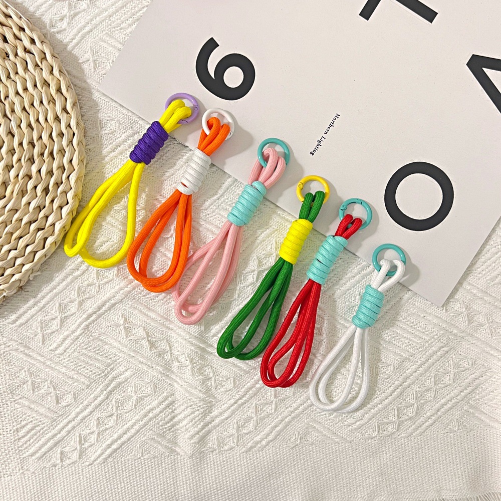 手机挂绳多巴胺色手腕带彩色编织手绳汽车钥匙手机壳防丢短绳挂件详情21