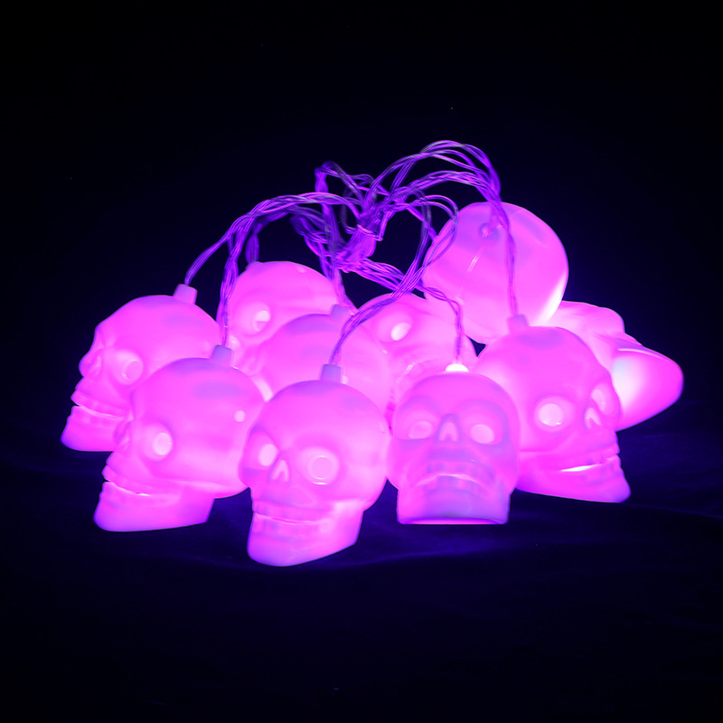 万圣节灯串南瓜骷髅灯节日装饰灯场景布置灯万圣节LED电池盒灯串详情5