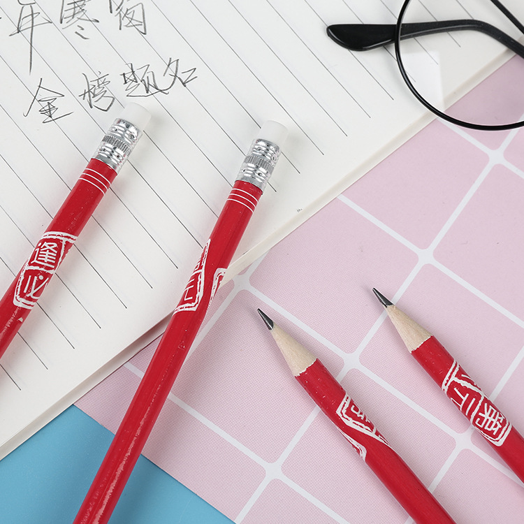 Creative traditional Chinese culture fruits, top students on the golden list, HB eco-friendly pencils, student pencils, stationery wholesale and customization pic 4