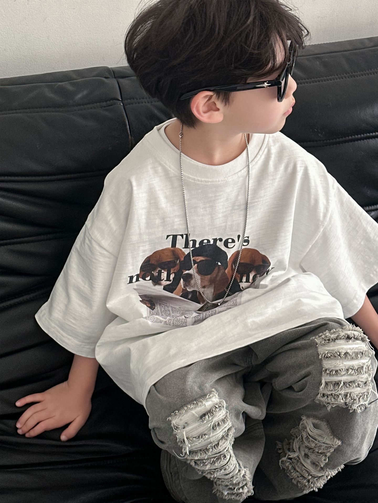 儿童纯棉T恤2025夏季新款韩版男童短袖薄款中小童上衣童装夏装潮t详情8