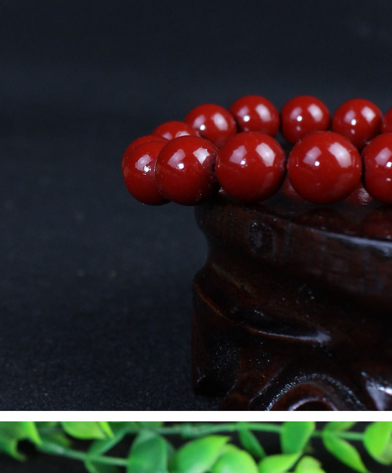 厂家批发朱砂手串紫金砂帝王红砂紫沙男女情侣手链饰品母亲节生日详情8