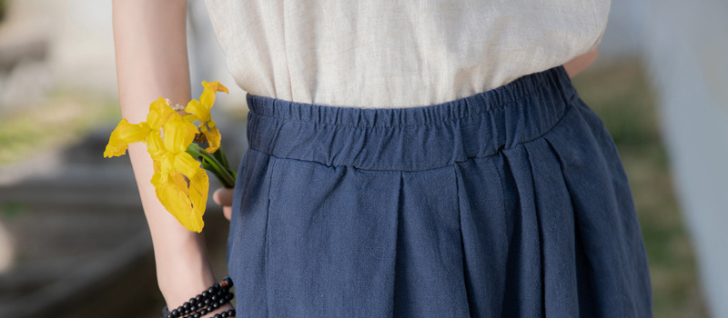 New Spring/Summer 2023 artistic and retro loose linen drape casual pants pic 10