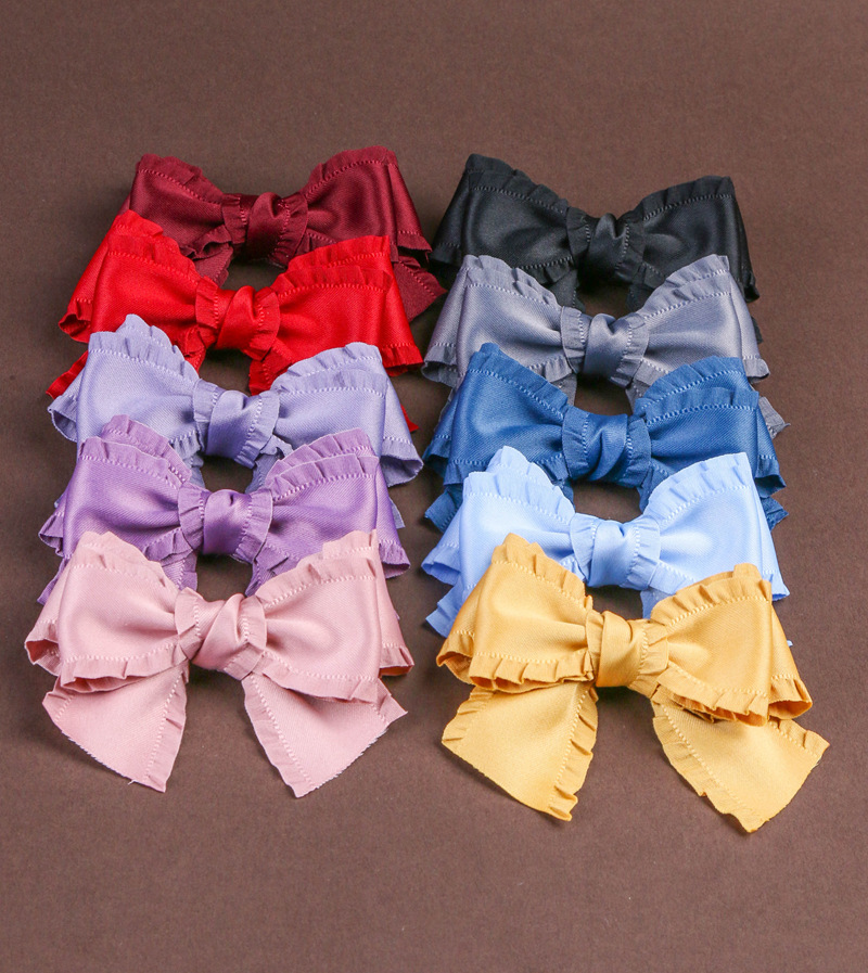 Classic thickened ruffled woven ribbon bow hair accessory clothing high-density wavy ribbon black fungus skirt hem satin ribbon pic 35