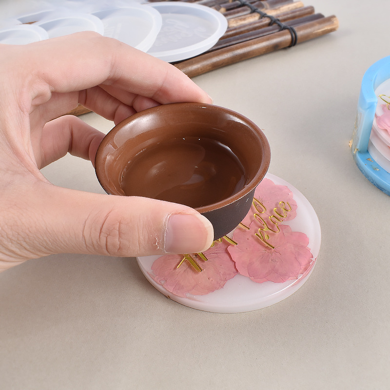 diy crystal resin, English letter blessing words, teasing words, coasters, cup holders, mirror silicone mold pic 11