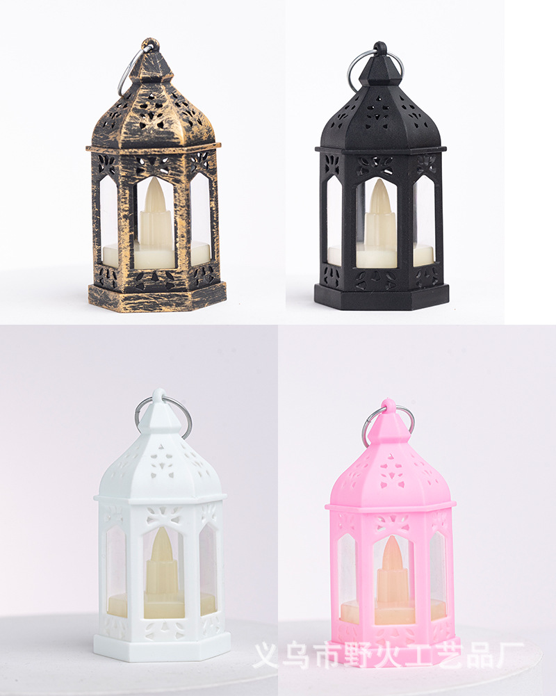 Cross-border led retro small horse lanterns, Christmas small oil lamps, electronic candle lamps, hand-held night lights, plastic wind lamps and ornaments pic 9