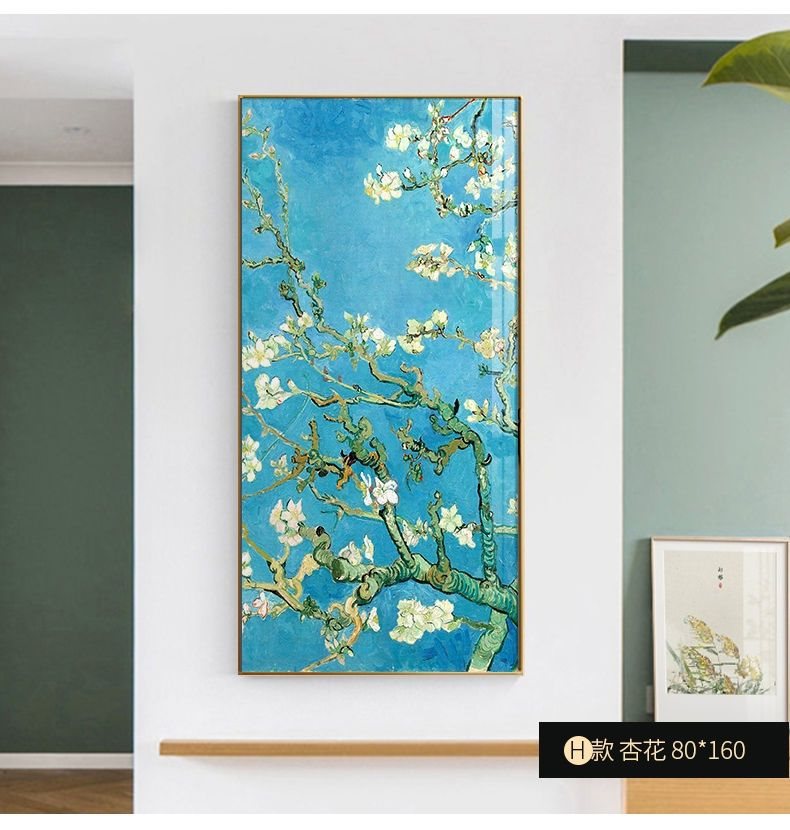 梵高玄关装饰画名画现代简约走廊竖版壁画麦田油画星空丰收挂画详情8