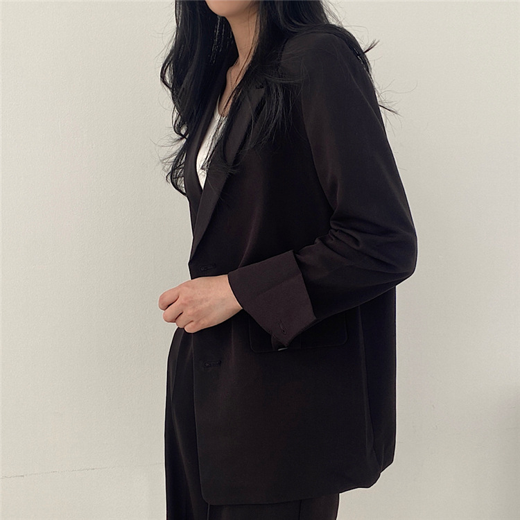 卡其色西装外套女2023新款春秋季韩版小西服套装女士休闲气质上衣详情13