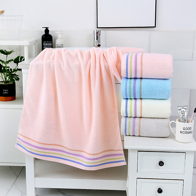 100% algodón 32 hilos toalla de baño grande 70*140cm para el hogar uso diario regalo absorbente toalla de baño puede bordar logotipo fábrica al por mayor pic 3