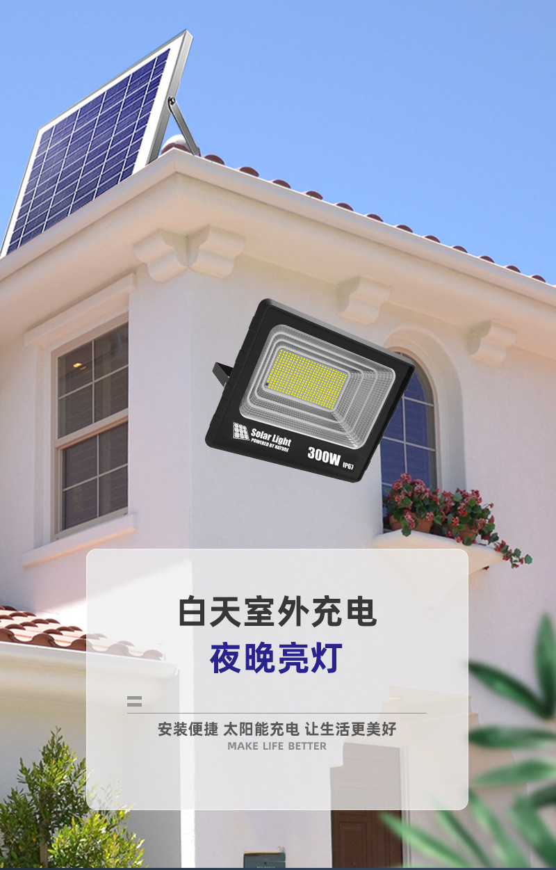 强光超亮防水塑料款LED投光灯室外投射球场户外高亮泛光灯照明灯详情3