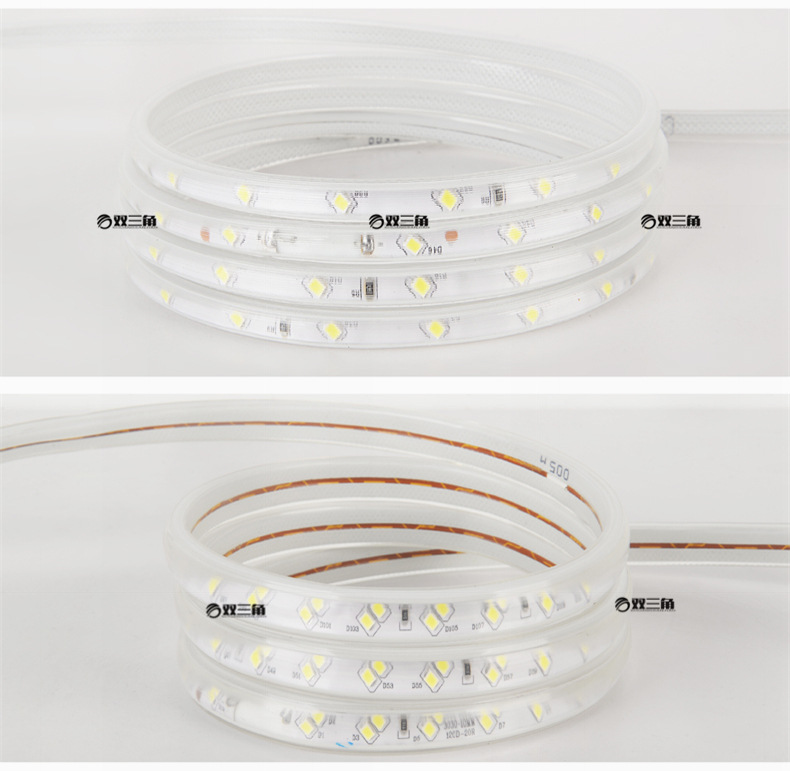 مصابيح ليونة ثلاثية الألوان من طراز 5050RBD بالنيون ذات ضغط عالي قدره 220V 2835. pic 80