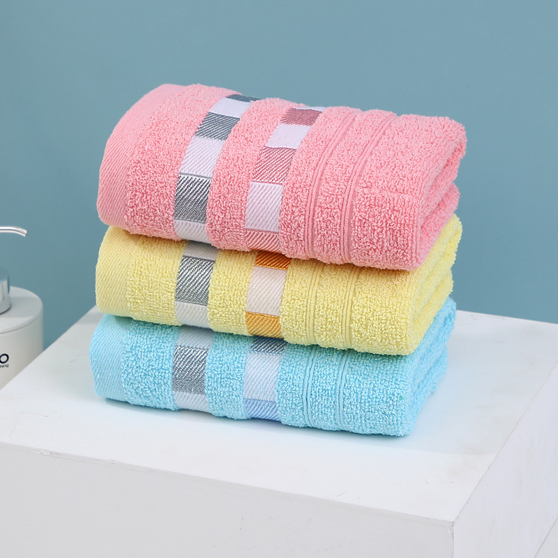 Wholesale pure cotton towels, household absorbent face towels, adult and student bath towels, gifts, labor protection towels, customized pic 7
