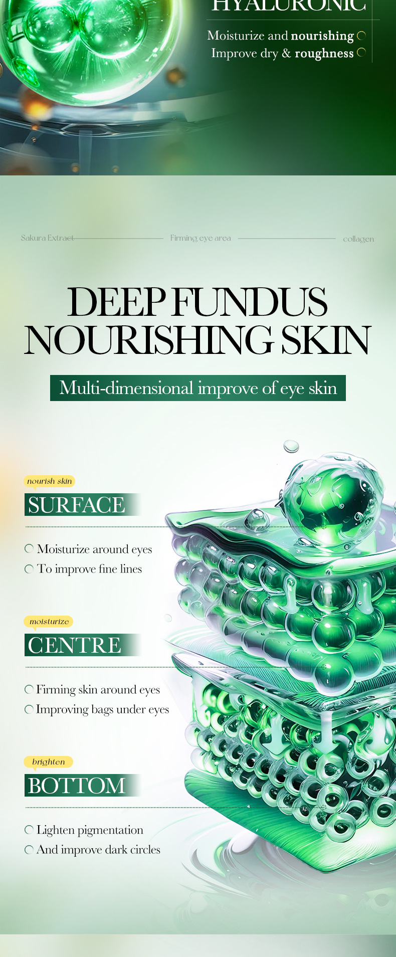 Full English SADOER Sakura Collagen Brightening Eye Mask Moisturizing Eye Mask Cross-border export wholesale Exclusive Export Exclusive export Export pic 6