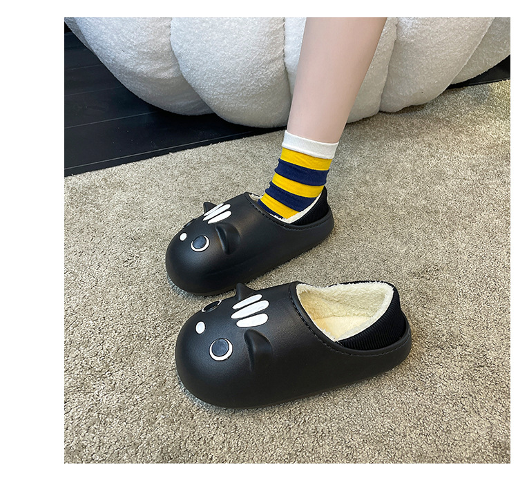 防水棉拖鞋女冬季家居室内防滑毛拖加绒拖鞋包跟厚底棉鞋男士批发详情24