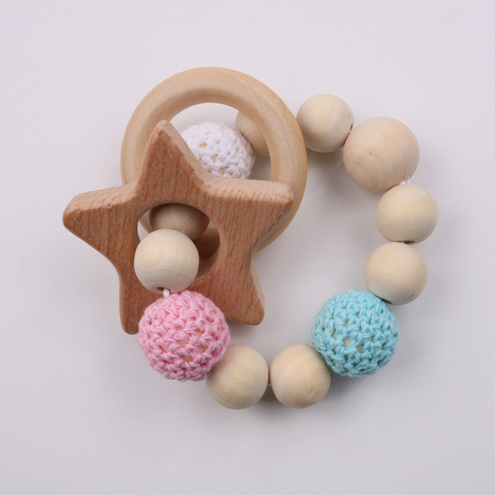 Comercio exterior bebé molar zelkova animal pulsera DIY juguetes para bebés registro natural cuentas pulsera gancho bola pulsera pic 9