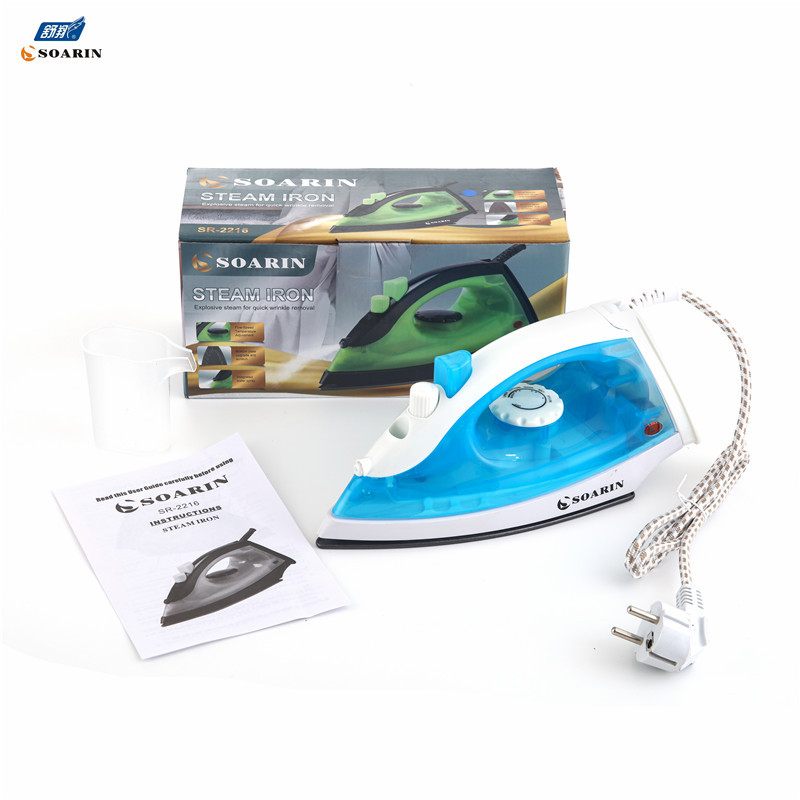 Export English packaging European plug-in cross-border model electric iron SR-2216 steam type household hotel wholesale electric iron pic 9