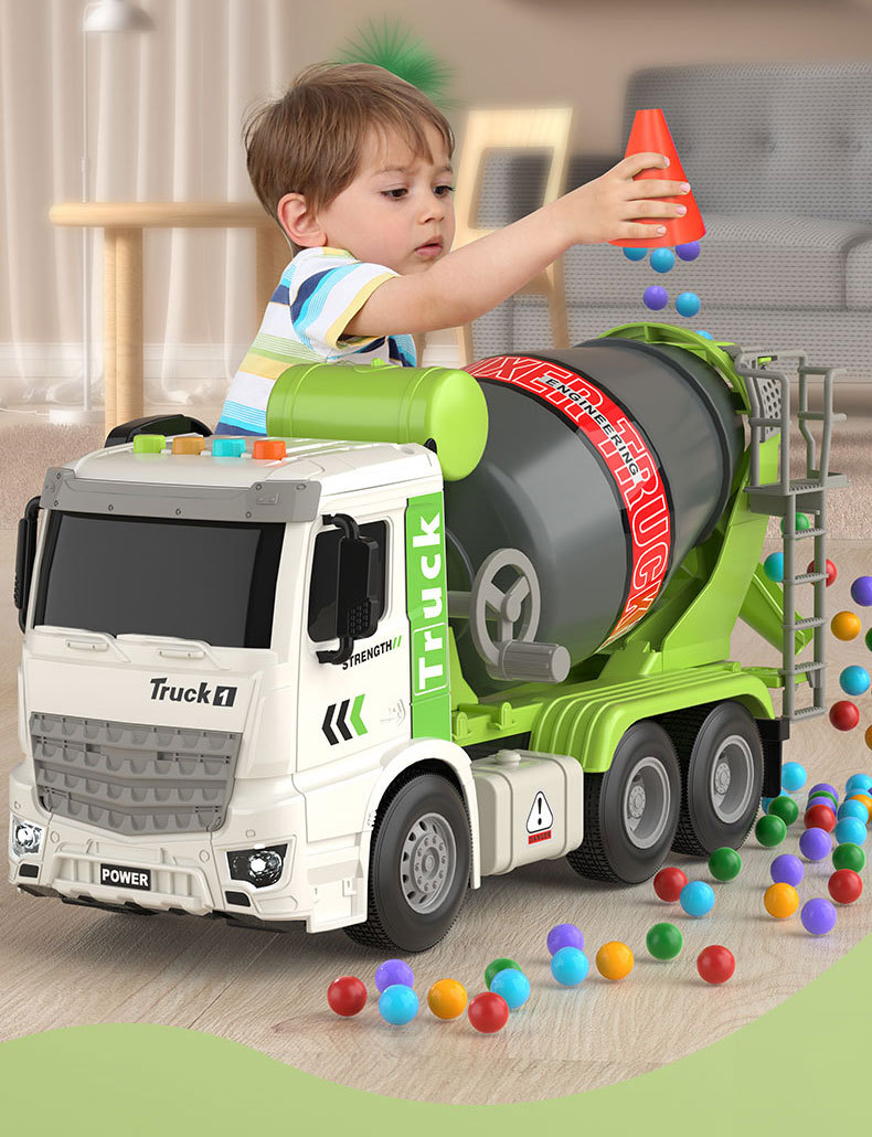 大号水泥车搅拌车可出料工程车益智惯性汽车儿童玩具男孩1-3岁详情2