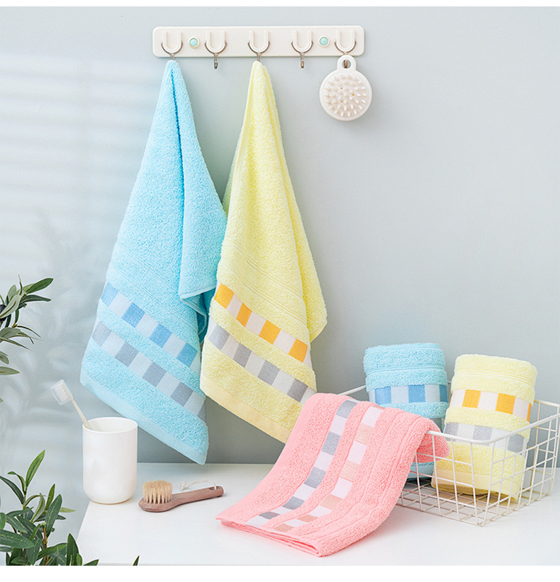Wholesale factory of pure cotton household face towels, adult thickened absorbent advertising embroidered logo towels, all cotton pic 13