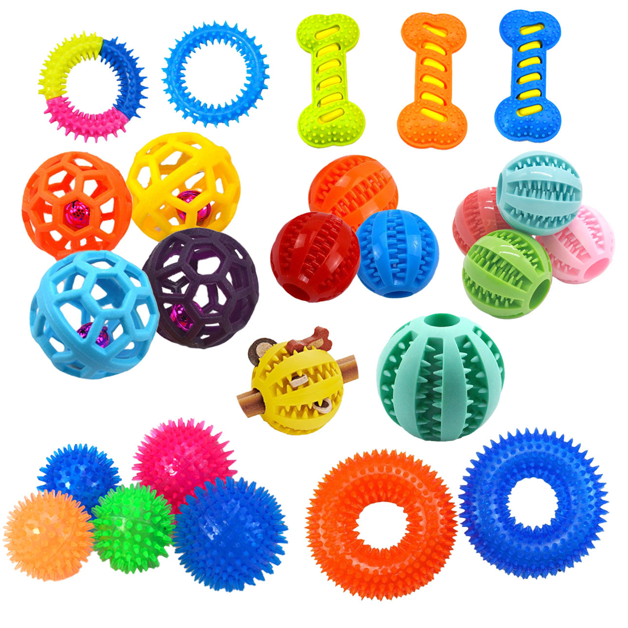 Amazon cross-border pet toys Dog teething and biting balls, dog biting balls, food leakage balls, tpr vocal toys, Ximu pic 2