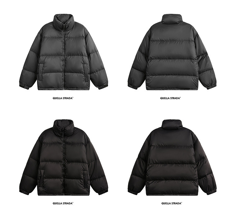 2024新款日系简约三防纯色羽绒服男女90白鸭绒外套冬季加厚羽绒服详情8