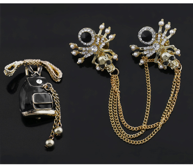 新款胸针奢华大气八芒星胸花别针韩国复古勋章衣小香风配饰详情8